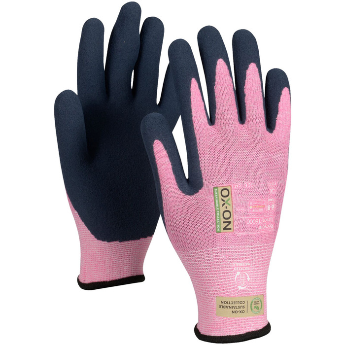 OX-ON Recycle Junior 16000 handsker 6-8 år pink
